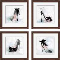 Framed 'Black Heel 4 Piece Framed Art Print Set' border=