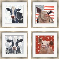 Framed Patriotic Farm 4 Piece Framed Art Print Set