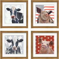 Framed Patriotic Farm 4 Piece Framed Art Print Set