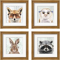 Framed 'Four-eyed Forester 4 Piece Framed Art Print Set' border=