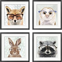 Framed 'Four-eyed Forester 4 Piece Framed Art Print Set' border=