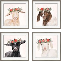 Framed Garden Goat 4 Piece Framed Art Print Set