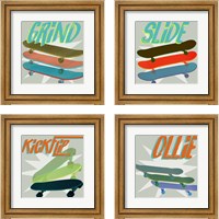 Framed 'SK8R  4 Piece Framed Art Print Set' border=