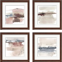 Framed Earth Horizon 4 Piece Framed Art Print Set