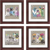 Framed Fancypants Wacky Dogs 4 Piece Framed Art Print Set