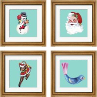 Framed 1955 Christmas 4 Piece Framed Art Print Set