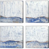 Framed 'Blue Highlands  4 Piece Canvas Print Set' border=