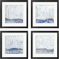 Framed 'Blue Highlands  4 Piece Framed Art Print Set' border=