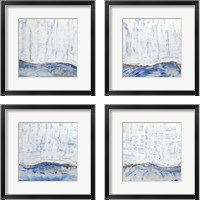 Framed 'Blue Highlands  4 Piece Framed Art Print Set' border=