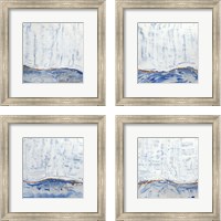 Framed 'Blue Highlands  4 Piece Framed Art Print Set' border=
