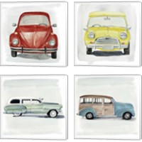 Framed 'Classic Autos 4 Piece Canvas Print Set' border=