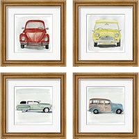 Framed 'Classic Autos 4 Piece Framed Art Print Set' border=