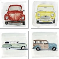 Framed Classic Autos 4 Piece Art Print Set