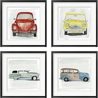 Framed Classic Autos 4 Piece Framed Art Print Set