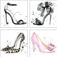 Framed Glamourous  4 Piece Art Print Set