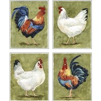 Framed 'Chicken Scratch 4 Piece Art Print Set' border=
