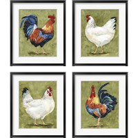Framed Chicken Scratch 4 Piece Framed Art Print Set