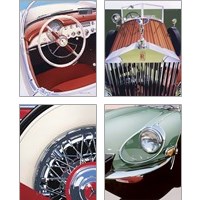 Framed 'Vintage Car 4 Piece Art Print Set' border=
