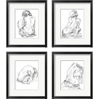 Framed Sitting Pose 4 Piece Framed Art Print Set