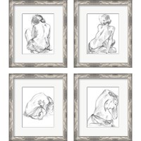 Framed Sitting Pose 4 Piece Framed Art Print Set