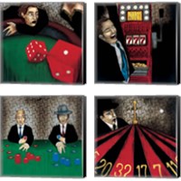 Framed Table Games 4 Piece Canvas Print Set