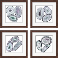 Framed 'Geode Gems  4 Piece Framed Art Print Set' border=