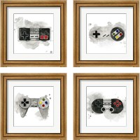 Framed 'Gamer  4 Piece Framed Art Print Set' border=