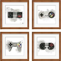 Framed 'Gamer  4 Piece Framed Art Print Set' border=