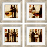 Framed Smokey Wine 4 Piece Framed Art Print Set