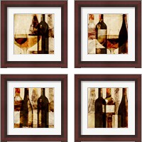 Framed Smokey Wine 4 Piece Framed Art Print Set