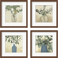 Framed 'Greenery Still Life 4 Piece Framed Art Print Set' border=