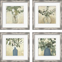 Framed 'Greenery Still Life 4 Piece Framed Art Print Set' border=