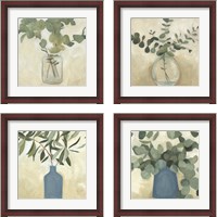 Framed 'Greenery Still Life 4 Piece Framed Art Print Set' border=