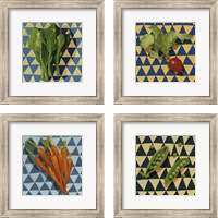 Framed Geo Veggies 4 Piece Framed Art Print Set