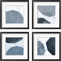 Framed 'Adjacent Abstraction  4 Piece Framed Art Print Set' border=