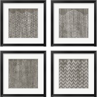 Framed 'Weathered Wood Patterns 4 Piece Framed Art Print Set' border=