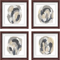 Framed 'Neutral Vortex 4 Piece Framed Art Print Set' border=