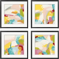 Framed 'Chroma  4 Piece Framed Art Print Set' border=