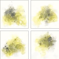 Framed Citron Cloud 4 Piece Art Print Set