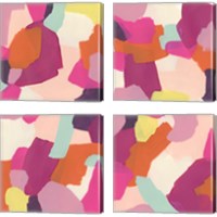 Framed 'Pink Slip 4 Piece Canvas Print Set' border=