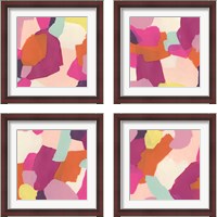 Framed 'Pink Slip 4 Piece Framed Art Print Set' border=