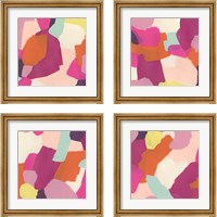 Framed 'Pink Slip 4 Piece Framed Art Print Set' border=