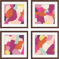 Framed 'Pink Slip 4 Piece Framed Art Print Set' border=