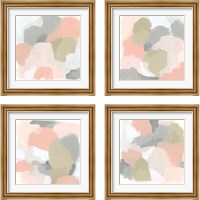 Framed 'Pink Cloud 4 Piece Framed Art Print Set' border=
