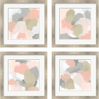 Framed 'Pink Cloud 4 Piece Framed Art Print Set' border=
