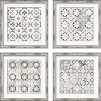 Framed 'Marble Tile Design 4 Piece Framed Art Print Set' border=