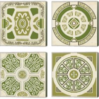 Framed 'Garden Motif 4 Piece Canvas Print Set' border=