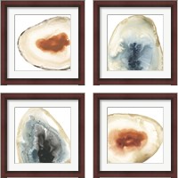 Framed 'Cropped Geodes 4 Piece Framed Art Print Set' border=