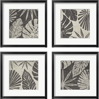 Framed 'Tribal Palms 4 Piece Framed Art Print Set' border=