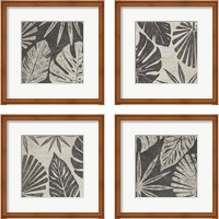 Framed 'Tribal Palms 4 Piece Framed Art Print Set' border=